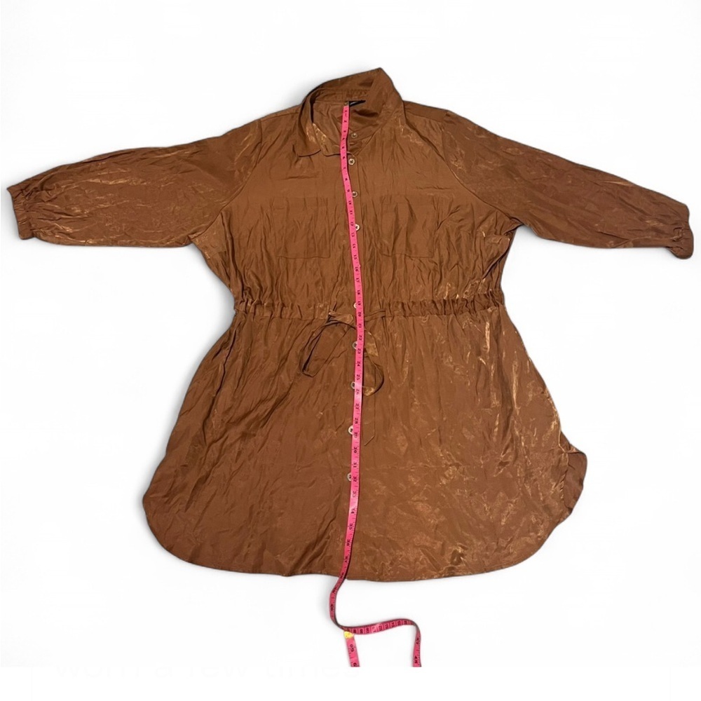 City Chic Plus size long sleeve belted tunic/mini dress, Size 18. Toffee Brown. - Picture 4 of 7